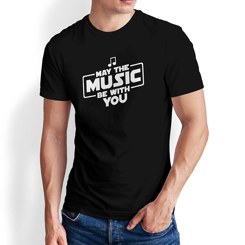 frontal camiseta May the music be with you